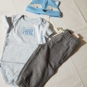 Gymboree Newborn Essentials {Cozy Cub} 6-12 month Bodysuit, outlet 6-12 hat & pa